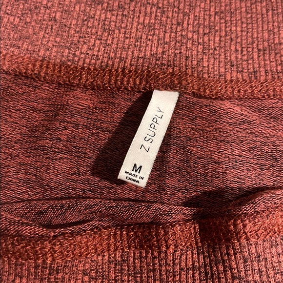 Z Supply Off-Shoulder Sweater - Deep Red - Picture 2 of 3